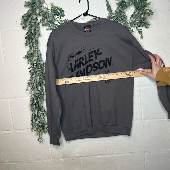 Harley Davidson | women gray crewneck pullover long sleeve - Picture 4 of 11
